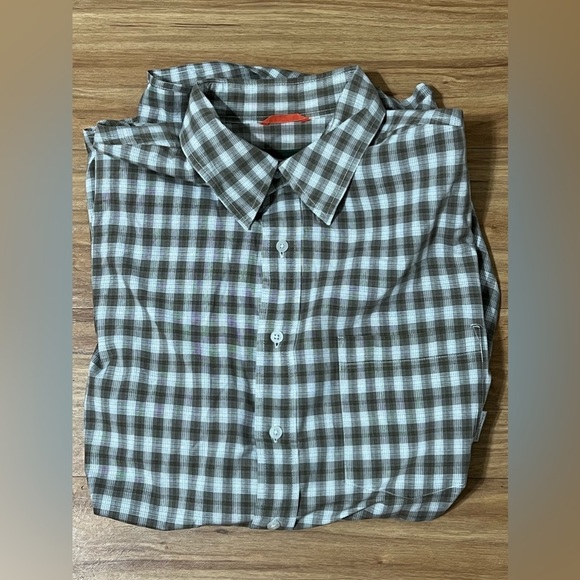 Eddie Bauer Button Down Shirt Adult Vintage Plaid Outdoor Basic Hiking Size L - Picture 4 of 7